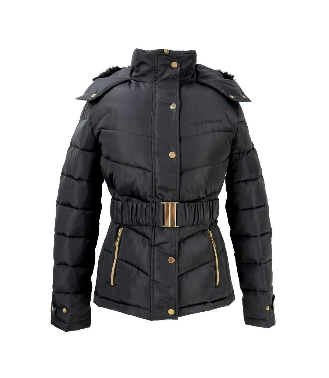 Womens/ladies cornhill quilted coat black Coldstream