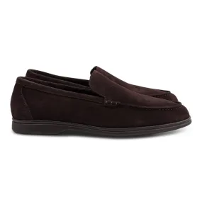 Yanko Traveler loafers dark brown reverse kudu suede with dark sole