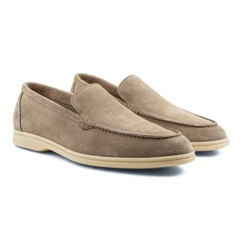 Yanko Traveler loafers smoke reverse kudu suede