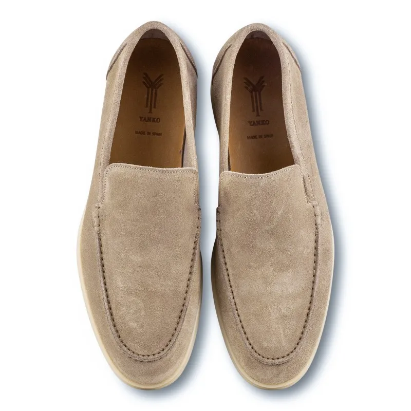 Yanko Traveler loafers smoke reverse kudu suede