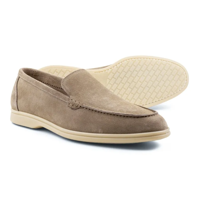 Yanko Traveler loafers smoke reverse kudu suede