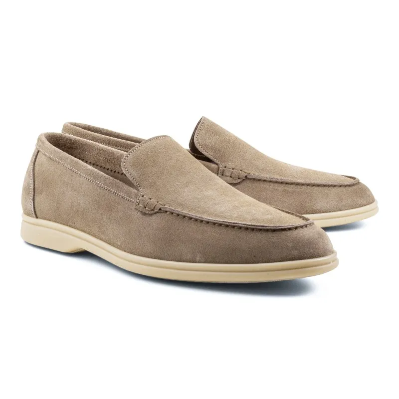 Yanko Traveler loafers smoke reverse kudu suede