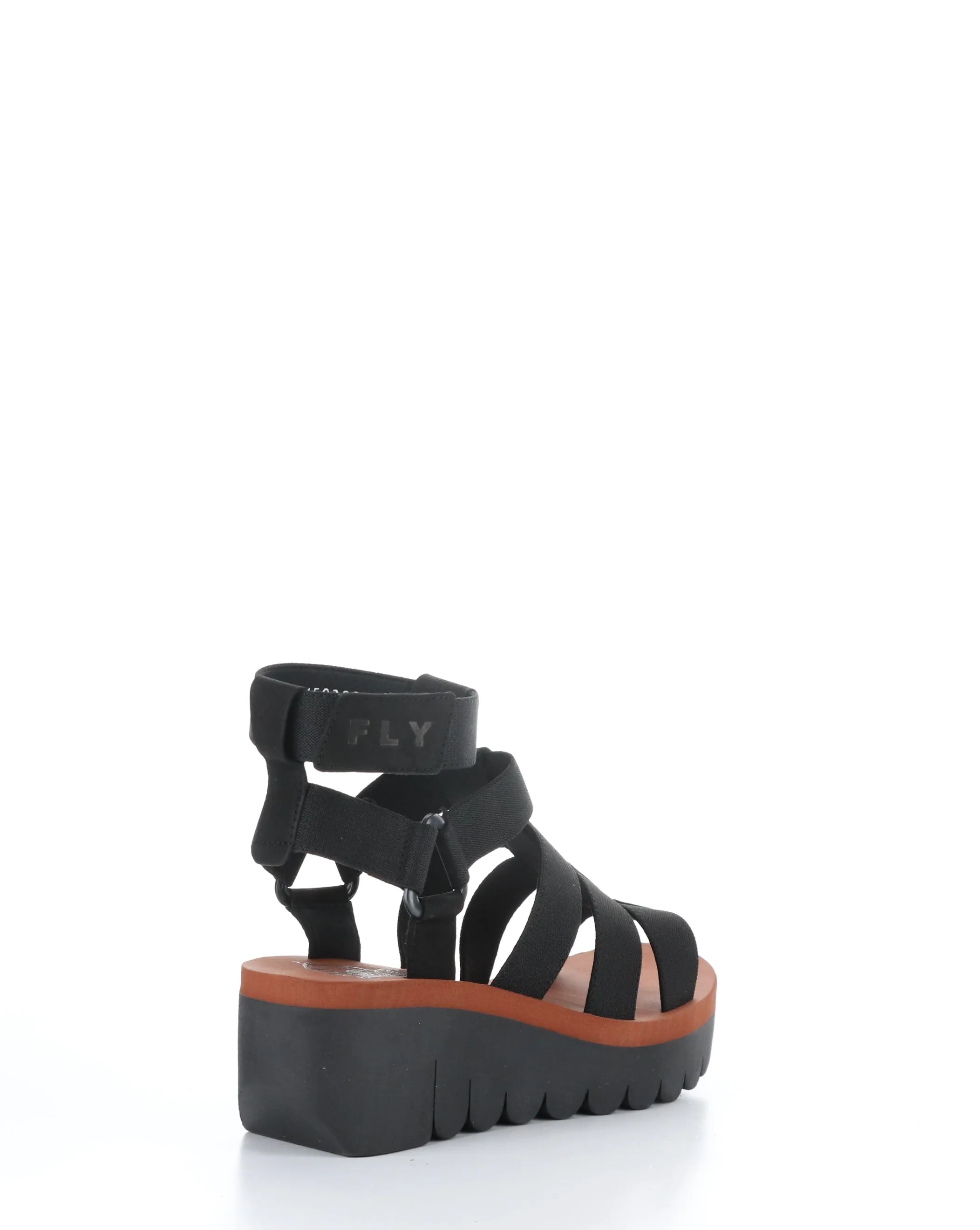 YUFI032FLY BLACK Velcro Sandals